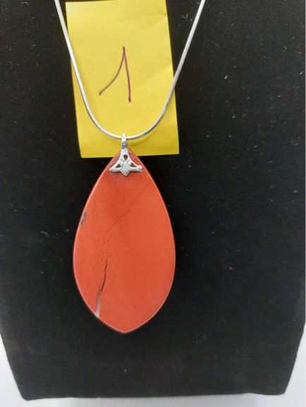 Pendentif Jaspe Rouge 1 - bélière