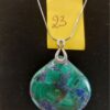 Pendentif Composite Malachite 23