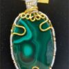 Pendentif Malachite 27 - Fils cuivre