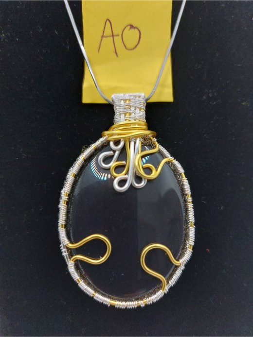 Pendentif Obsidienne œil céleste AO 2