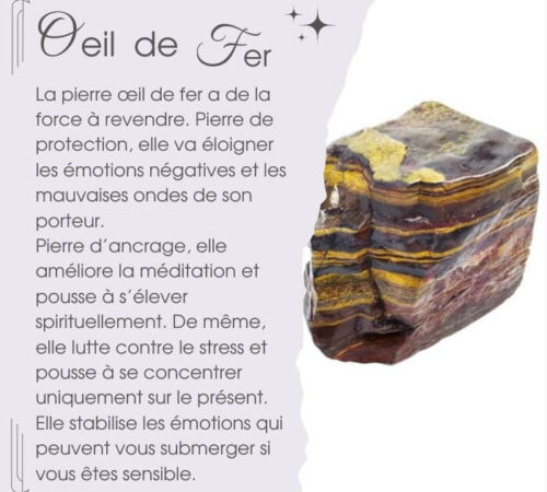 Petite œil de fer — pierre pour le chakra racine en lithothérapie à Lausanne avec Véronique Licini