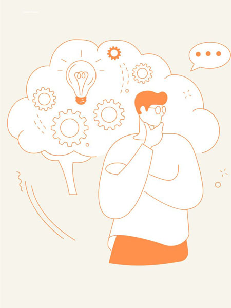 Définition de l’esprit critique — illustration de réflexion, analyse et pensée logique