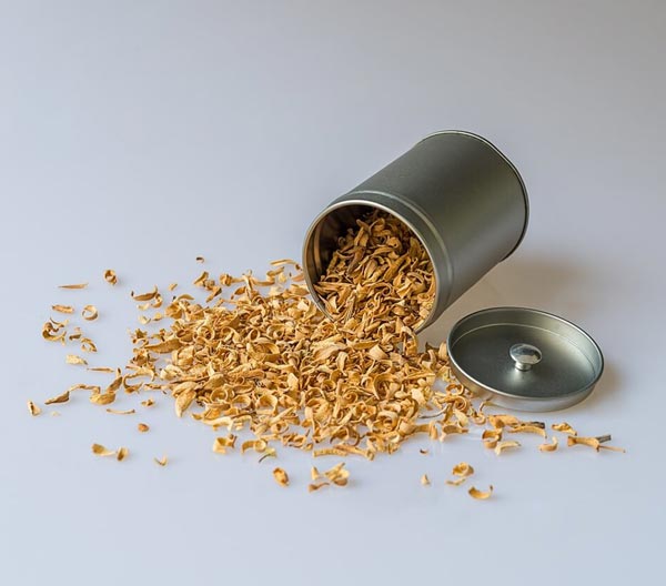 Fleurs d’oranger séchées en gros plan