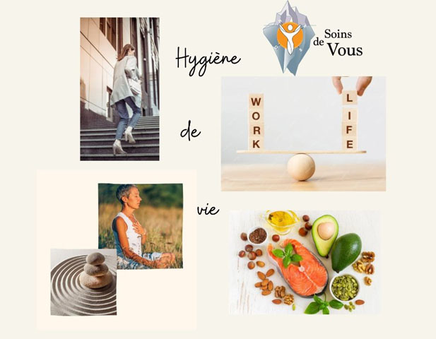 Images d'hygiène de vie suivant mon blog Soins de Vous à Lausanne