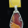 Pendentif fils de cuivre avec pierre naturelle mokaïte devant article no 16 devant