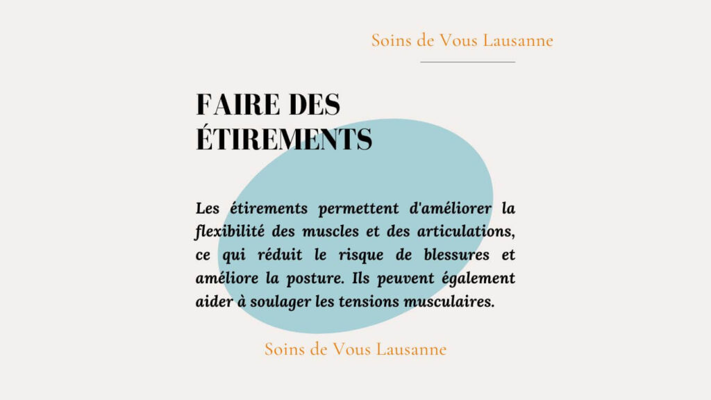 Séparateur Qui Suis-je “Faire des étirements” — pour un bien-être holistique à Lausanne avec Véronique Licini