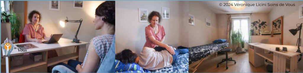 Bannière de la page contact et rendez-vous avec Véronique Licini en consultation.